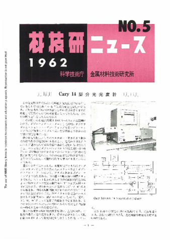 材技研ニュース 1962 No.5 thumbnail