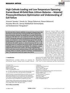 Small - 2023 - Yamada - High Cathode Loading and Low‐Temperature Operating Garnet‐Based All‐Solid‐State Lithium Batteries  .pdf