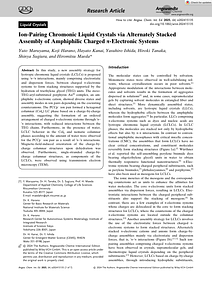 Angew Chem Int Ed - 2024 - Maruyama - Ion‐Pairing Chromonic Liquid Crystals via Alternately Stacked Assembly of Amphiphilic-2.pdf