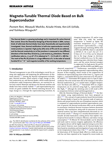 Advanced Physics Research - 2025 - Rani - Magneto‐Tunable Thermal Diode Based on Bulk Superconductor.pdf