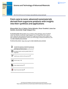 From cane to nano  advanced nanomaterials derived from sugarcane products with insights into their synthesis and applications.pdf