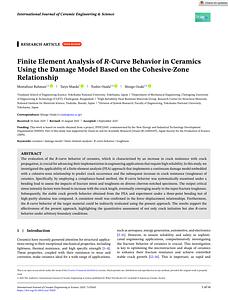 Int J Ceramic Engine   Sci - 2025 - Rahman - Finite Element Analysis of R‐Curve Behavior in Ceramics Using the Damage Model (2).pdf