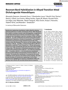 Advanced Materials - 2024 - Catanzaro - Resonant Band Hybridization in Alloyed Transition Metal Dichalcogenide.pdf