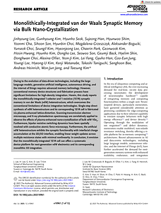 Advanced Science - 2025 - Lee - Monolithically‐Integrated van der Waals Synaptic Memory via Bulk Nano‐Crystallization.pdf