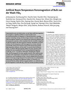 Advanced Science - 2025 - Lee - Artificial Room‐Temperature Ferromagnetism of Bulk van der Waals VSe2.pdf