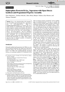 Angew Chem Int Ed - 2024 - Fukumoto - Diphosphine‐Protected IrAu12 Superatom with Open Site s   Synthesis and Programmed.pdf