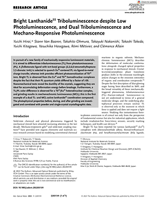 Advanced Optical Materials - 2023 - Hirai - Bright LanthanideIII Triboluminescence despite Low Photoluminescence  and Dual-2.pdf