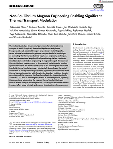 Adv Funct Materials - 2025 - Hirai - Non-Equilibrium Magnon Engineering Enabling Significant Thermal Transport Modulation.pdf