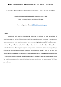 Atomic-scale observation of native oxides on c- and m-faced GaN surfaces.pdf
