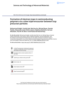Formation of electron traps in semiconducting polymers via a slow triple-encounter between trap precursor particles.pdf