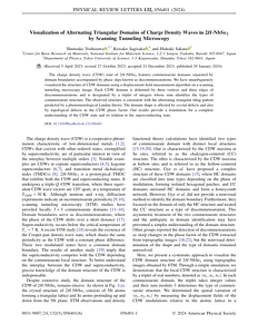 Shunsuke Yoshizawa et al. - Phys. Rev. Lett. 132, 056401 (2024) Visualization of Alternating Triangular Domains of Charge Density Waves in 2H-NbSe2 by Scanning Tunneling Microscopy.pdf