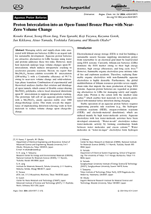 Angewandte Chemie - 2024 - Kawai - Proton Intercalation into an Open‐Tunnel Bronze Phase with Near‐Zero Volume Change.pdf