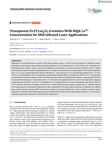Journal of the American Ceramic Society - 2026 - Xu - Transparent Er  Y La 2O3 Ceramics With High La3  Concentration for.pdf