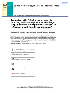 Comparison of FePt high-density magnetic recording media development between large language models and experimental experts  do LLMs recommend fluorid.pdf