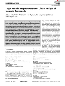 Advanced Intelligent Systems - 2024 - Sato - Target Material Property‐Dependent Cluster Analysis of Inorganic Compounds.pdf