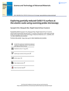 Exploring partially reduced CeO 2 111  surface at the atomic scale using scanning probe microscopy.pdf