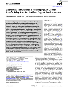 Small - 2025 - Ohashi - Biochemical Pathways for n‐Type Doping  An Electron Transfer Relay from Saccharide to Organic.pdf