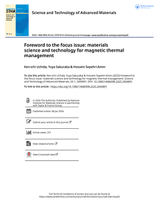 Foreword to the focus issue  materials science and technology for magnetic thermal management.pdf