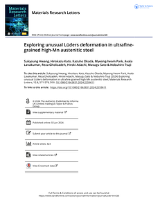 2024_Materials Research Letters_Hwang_Exploring unusual Lüders deformation in ultrafine-grained high-Mn austenitic steel.pdf