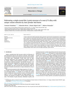 970_Fabricating a single-crystal-like β grain structure of a near-β Ti alloy with unique variant selection by laser powder bed fusion.pdf