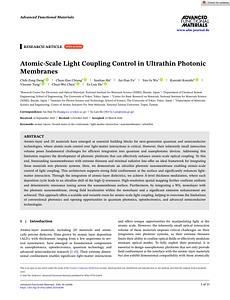 Adv Funct Materials - 2026 - Deng - Atomic‐Scale Light Coupling Control in Ultrathin Photonic Membranes.pdf