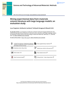 Mining experimental data from materials science literature with large language models  an evaluation study.pdf