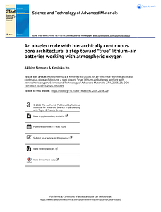 An air-electrode with hierarchically continuous pore architecture a step toward true lithium air batteries working with atmospheric oxygen.pdf