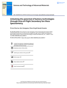 Unlocking the potential of battery technologies through time-of-Flight Secondary Ion Mass Spectrometry.pdf