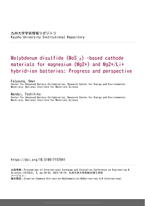 Proceedings of IEICES - 2023 - MoS₂ cathode materials for magnesium (Mg2+) and Mg2+Li+ hybrid-ion batteries.pdf