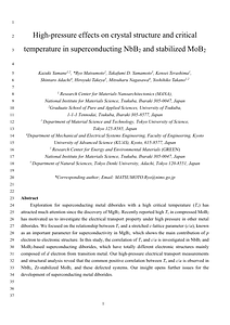 High-pressure effects on crystal structure and critical temperature in superconducting NbB2 and stabilized MoB2.pdf
