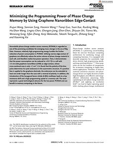 Advanced Science - 2022 - Wang - Minimizing the Programming Power of Phase Change Memory by Using Graphene Nanoribbon.pdf