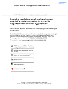 Emerging trends in research and development on earth abundant materials for ammonia degradation coupled with H2 generation.pdf