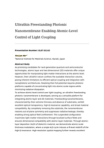 Ultrathin Freestanding Photonic Nanomembrane Enabling Atomic-Level Control of Light Coupling.docx