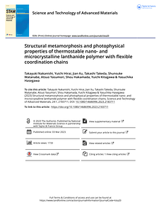 Structural metamorphosis and photophysical properties of thermostable nano- and microcrystalline lanthanide polymer with flexible coordination chains (1).pdf