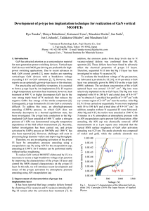 Development of p-type Ion Implantation Technique for Realization of GaN Vertical MOSFETs.pdf