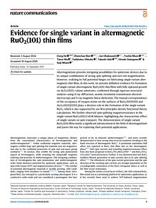 He et al. - 2025 - Evidence for single variant in altermagnetic RuO2(101) thin films.pdf