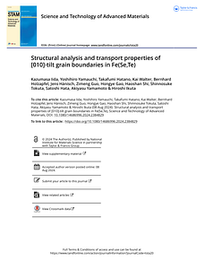 Structural analysis and transport properties of  010 -tilt grain boundaries in Fe Se Te .pdf