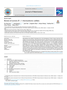 Journal of Materiomics-Review of current ZT  1 thermoelectric sulfides.pdf