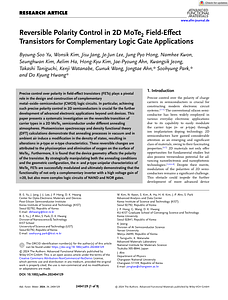 Adv Funct Materials - 2024 - Yu - Reversible Polarity Control in 2D MoTe2 Field‐Effect Transistors for Complementary Logic.pdf