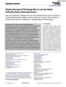 Advanced Science - 2024 - Xiao - Polarity‐Reversal of Exchange Bias in van der Waals FePS3 Fe3GaTe2 Heterostructures.pdf