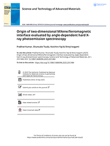 Origin of two-dimensional MXene ferromagnetic interface evaluated by angle-dependent hard X-ray photoemission spectroscopy (1).pdf