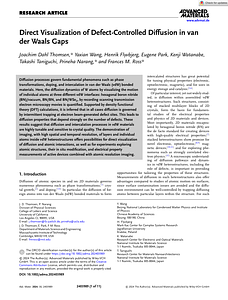 Advanced Materials - 2024 - Thomsen - Direct Visualization of Defect‐Controlled Diffusion in van der Waals Gaps.pdf