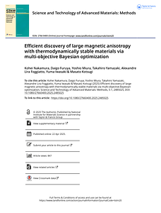 Efficient discovery of large magnetic anisotropy with thermodynamically stable materials via multi-objective Bayesian optimization.pdf