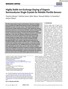 Adv Funct Materials - 2025 - Murata - Highly Stable Ion‐Exchange Doping of Organic Semiconductor Single Crystals for (1).pdf