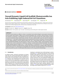 260406_Macromolecular Rapid Communications - 2026 - Saruwatari - Toward Dynamic Liquid Cell Scaffold  Photoreversible Ion Gels.pdf