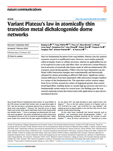 [2024][NatComms]Variant Plateau’s law in atomically thin transition metal dichalcogenide dome networks.pdf