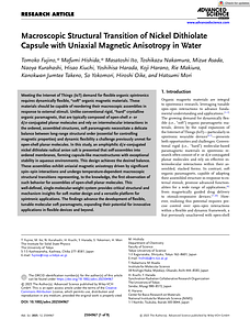 Advanced Science - 2025 - Fujino - Macroscopic Structural Transition of Nickel Dithiolate Capsule with Uniaxial Magnetic.pdf