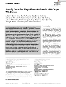 Advanced Optical Materials - 2023 - Cianci - Spatially Controlled Single Photon Emitters in hBN‐Capped WS2 Domes.pdf