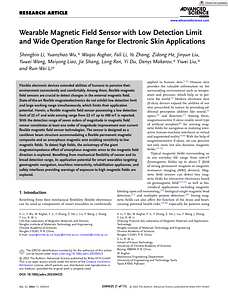 Advanced Science - 2023 - Li - Wearable Magnetic Field Sensor with Low Detection Limit and Wide Operation Range for (1).pdf