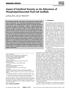Advanced NanoBiomed Research - 2025 - Zhou - Impact of Interfacial Viscosity on the Robustness of Phospholipid‐Decorated.pdf
